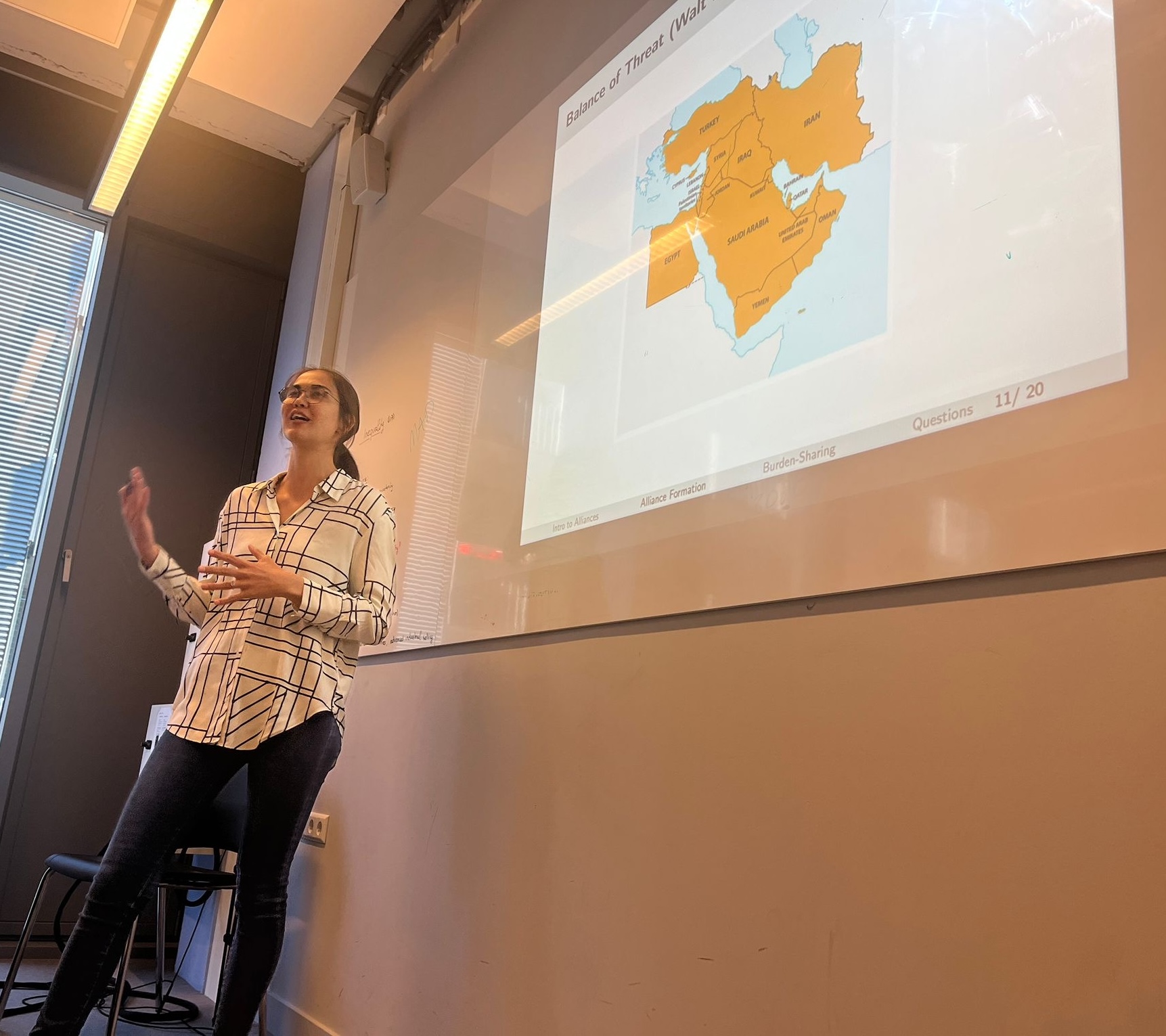 Mina Pollmann giving lecture